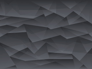 Abstract polygonal dark grey texture. Vector geometric background.
