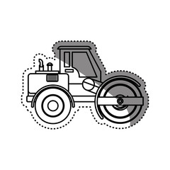 Construction machinery vehicle icon vector illustration graphic design