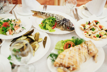 A lot of food for the party