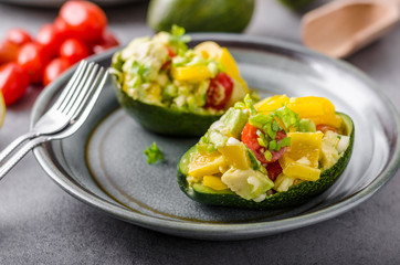 Stuffed avocado with vegetable