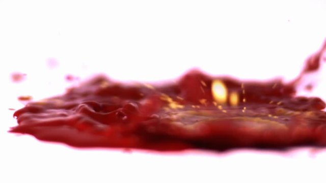 Yellow blood in slow motion 