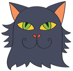 cat - drawing on tablet