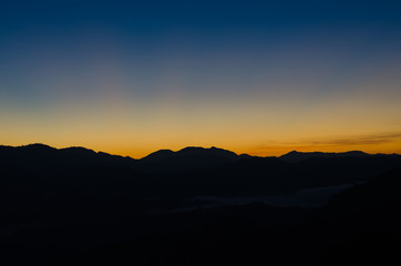 Colorful Sunrise over the mountain hills,Sunrise in mountains,Sunrise landscape