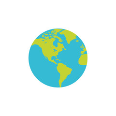 World earth isolated icon vector illustration graphic design
