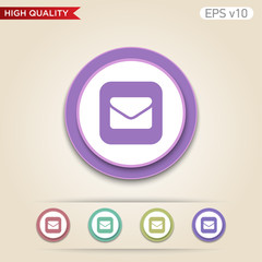 Mail icon. Button with mail icon. Modern UI vector.