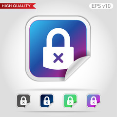 Lock icon. Button with lock icon. Modern UI vector.