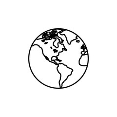 World earth isolated icon vector illustration graphic design