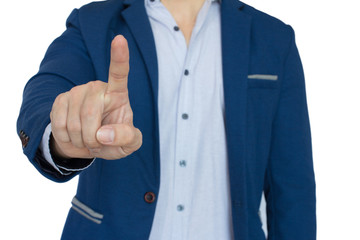 businessman pointing