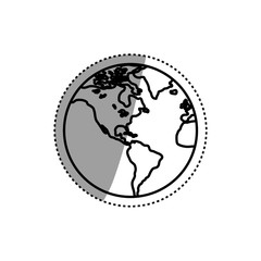 World earth isolated icon vector illustration graphic design