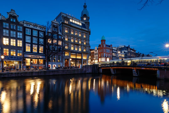 City lights of Amsterdam