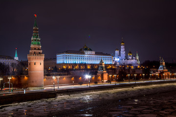 Fototapeta premium Московский Кремль ночью
