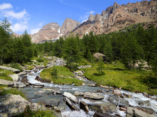 Italian alps in a summer day