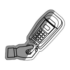 Dataphone payment system icon vector illustration graphic design