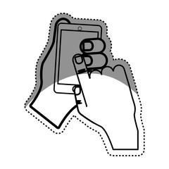 Mobile smartphone technology icon vector illustration graphic design