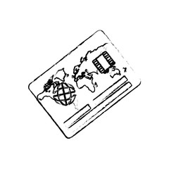 Bank credit card icon vector illustration graphic design