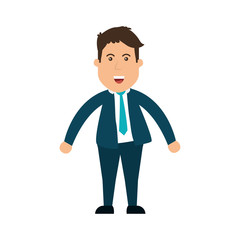 Obraz premium successful businessman cartoon icon vector illustration graphic design