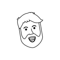Obraz na płótnie Canvas Happy man smiling icon vector illustration graphic design