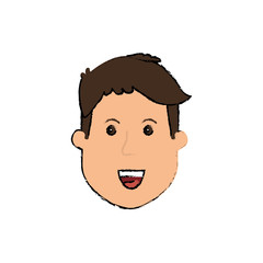 Happy man smiling icon vector illustration graphic design