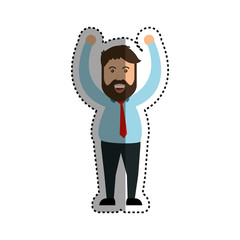 successful businessman cartoon icon vector illustration graphic design