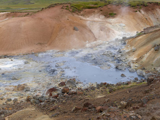 Solfatarenfeld Selt&uacute;n im Vulkansystem Kr&yacute;suv&iacute;k im S&uuml;den der Halb