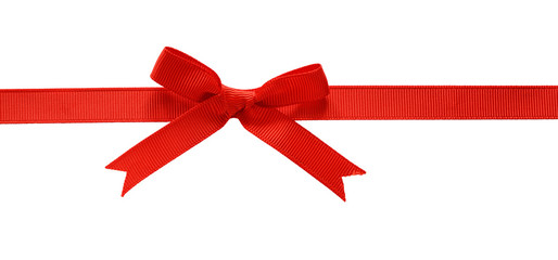 Red rep ribbon bow