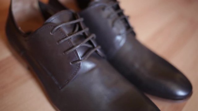 Black mens leather shoes
