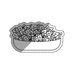 Billets of money icon vector illustration graphic design