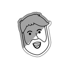 Happy man smiling icon vector illustration graphic design
