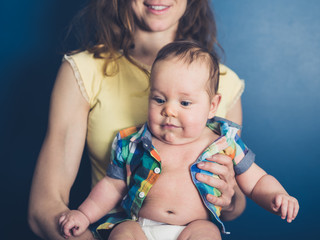 Mother with happy baby