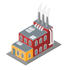 Factory Isometric View. Vector