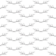 Seamless pattern with branches. Boho style.
