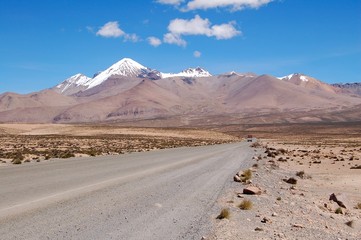 Landscape in the Lauca National Park in Chile