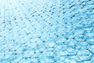 Hexagonal layered molecular structure of nano material illustration