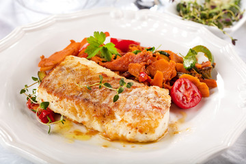 Fisch Gericht (kabeljau,dorsch)