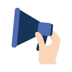 megaphone in the hand icon image, vector illustration design