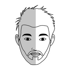 man face cartoon face icon over white background. vector illustration