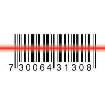 Barcode icon vector design isolated on white background