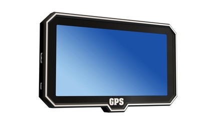 GPS Navigation device isolated on white