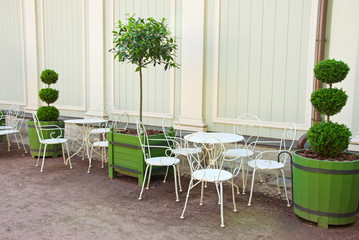 Cozy outdoor cafe