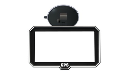 GPS Navigation device isolated on white