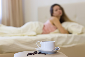 Morning coffee in bed.