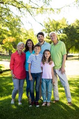 Happy family enjoying in park