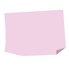 Empty Sticky paper note. Flat design with shadow