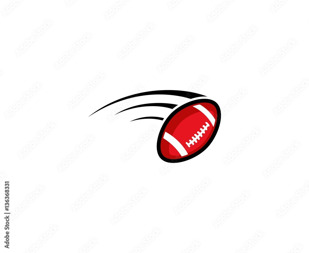 Canvas Prints Rugby ball logo