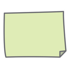 Empty Sticky paper note. Flat design with shadow