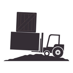 forklift vehicle isolated icon vector illustration design