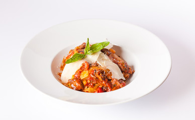 stewed vegetables with cheese