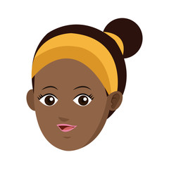 Fototapeta premium young girl cartoon icon over white background. colorful design. vector illustration