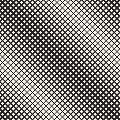 Stylish Minimalistic Halftone Grid. . Vector Seamless Black and White Pattern