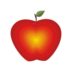 apple fresh fruit icon vector illustration design